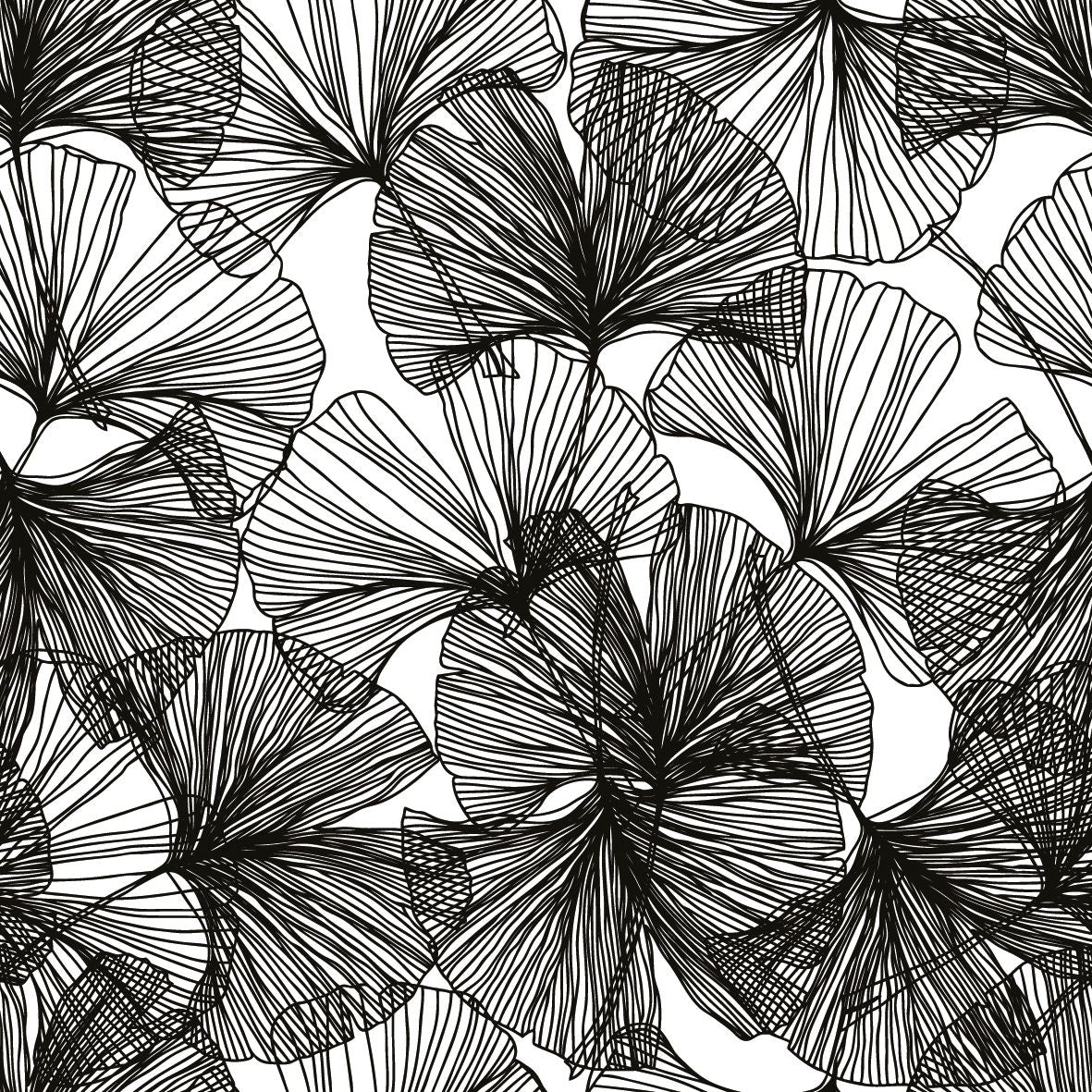 ppd Lunch Servietten Ginko Schwarz