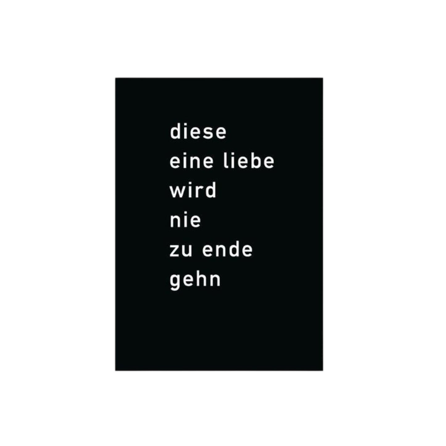 Postkarte diese eine liebe...