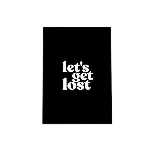 LITNB Postkarte Let's get lost Schwarz