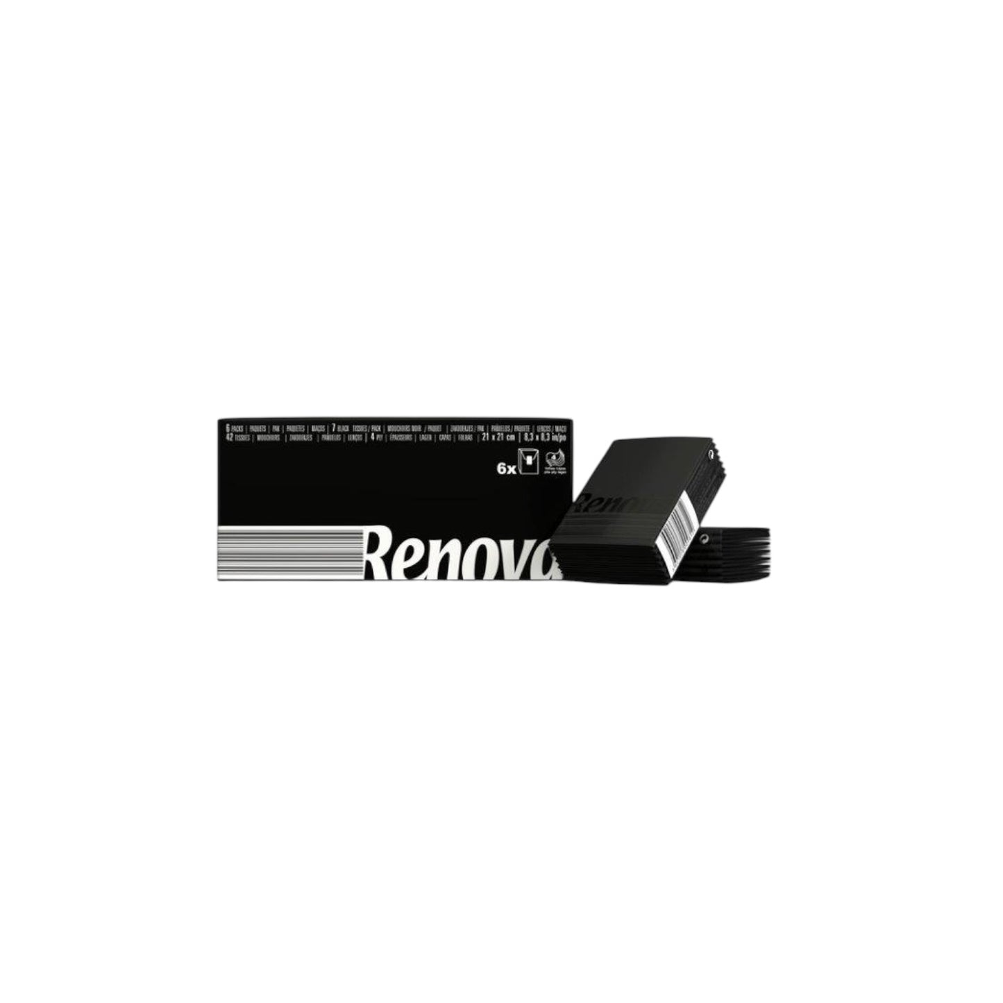 Renova Pocket Taschentücher (6-er Set) Schwarz