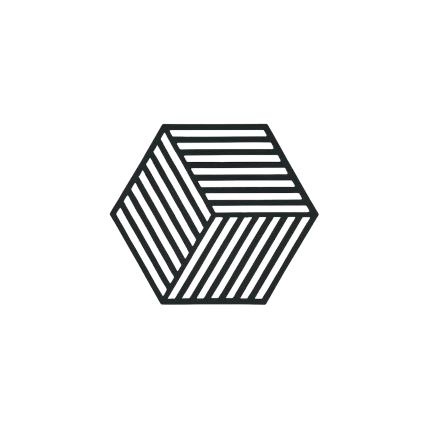 Zone Untersetzer Hexagon M Schwarz
