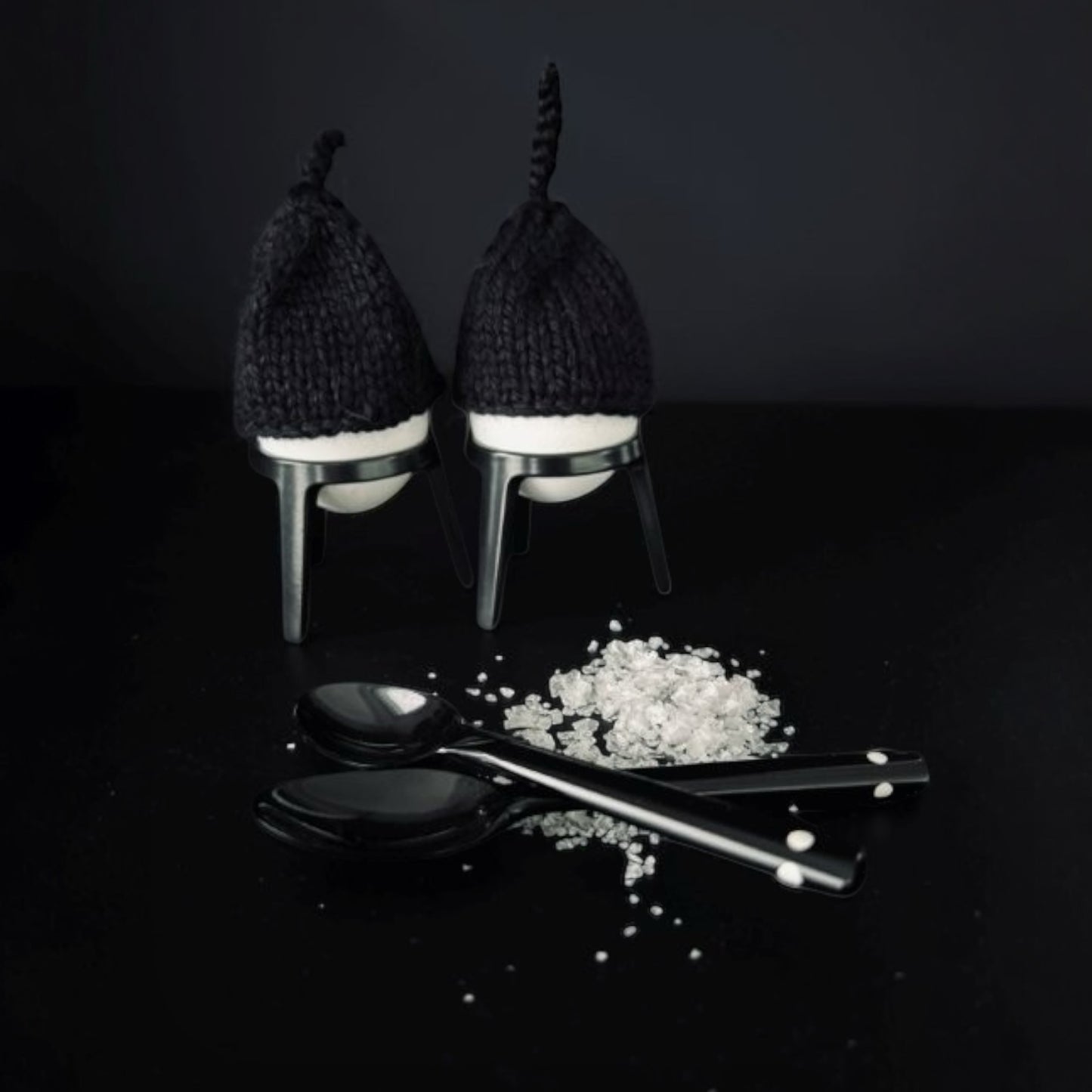 rocket Eierbecher ohne den Becher (2-er Set) Schwarz