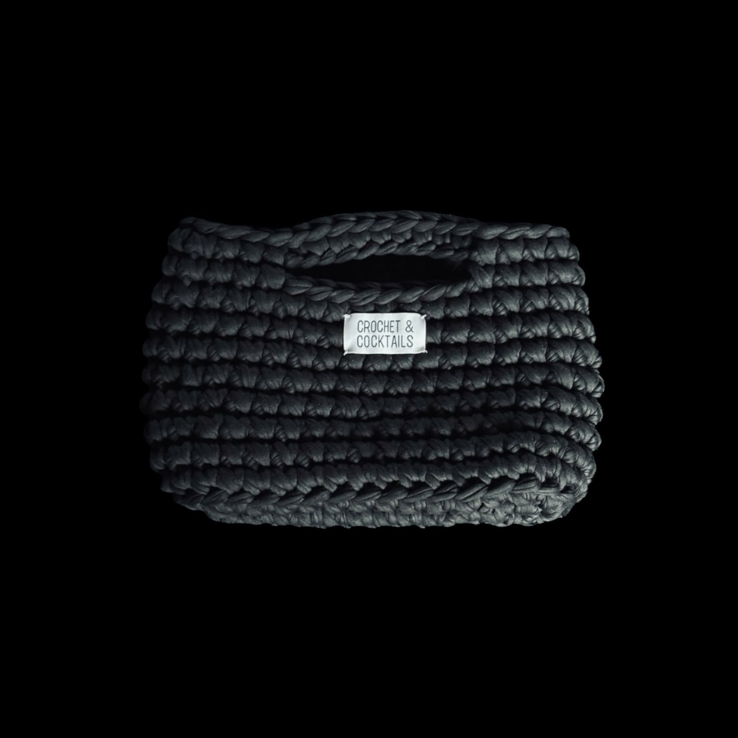 Crochet & Cocktails Tasche M Schwarz