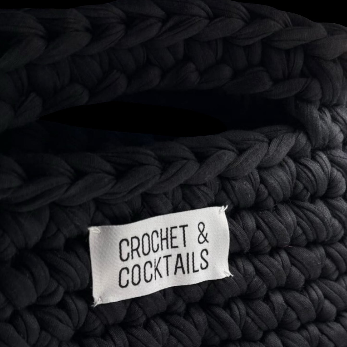 Crochet & Cocktails Tasche M Schwarz