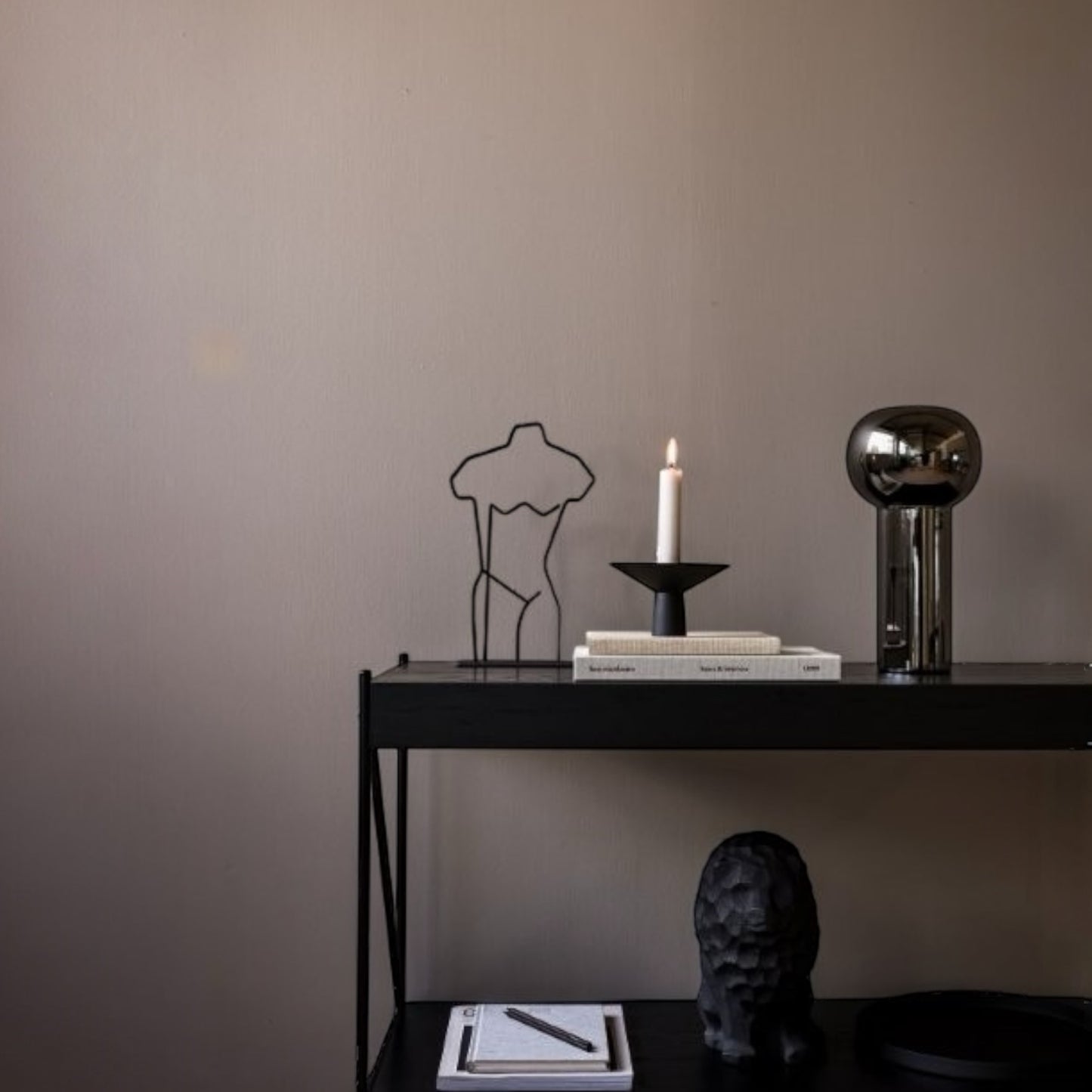 Cooee Design Kerzenständer Uma Schwarz