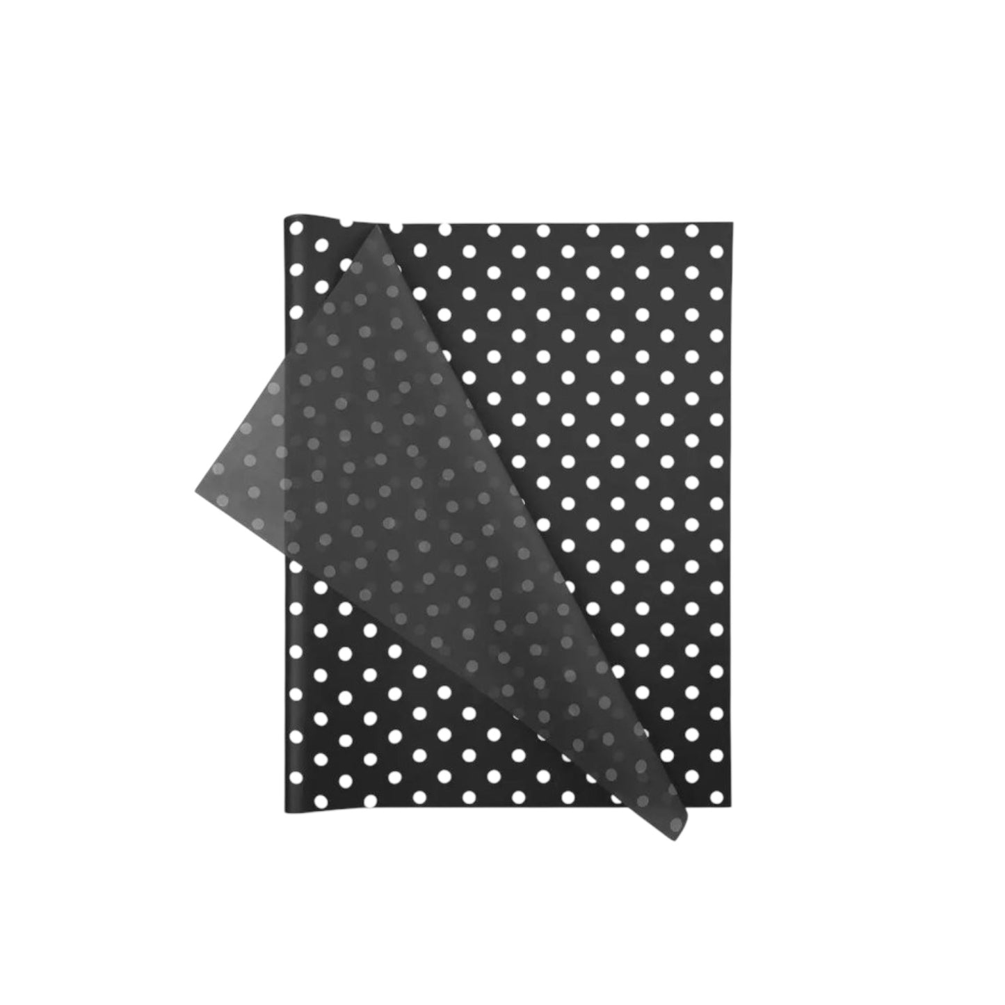 Seidenpapier Schwarz mit weißen Punkten