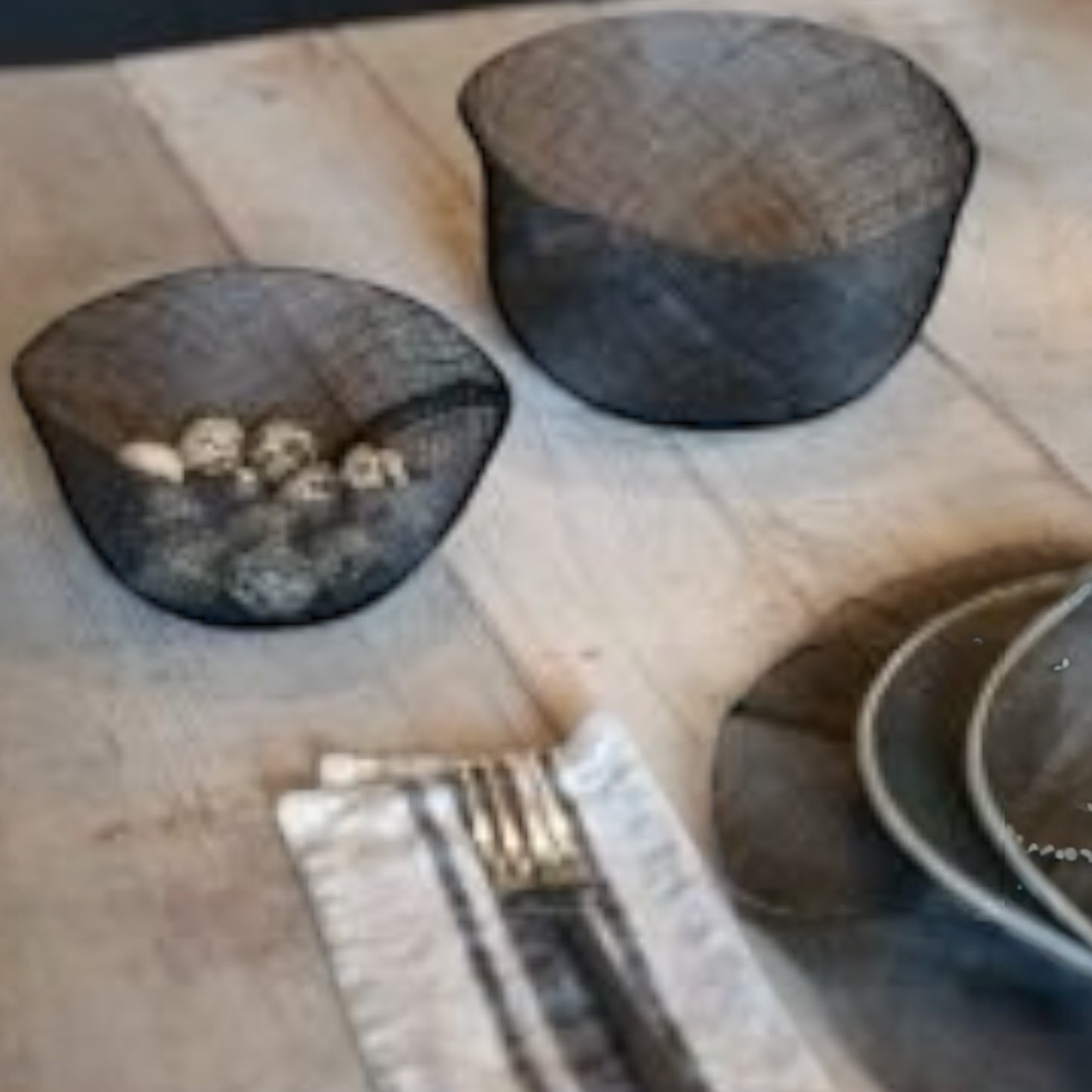 Netzschale Abaca Schwarz