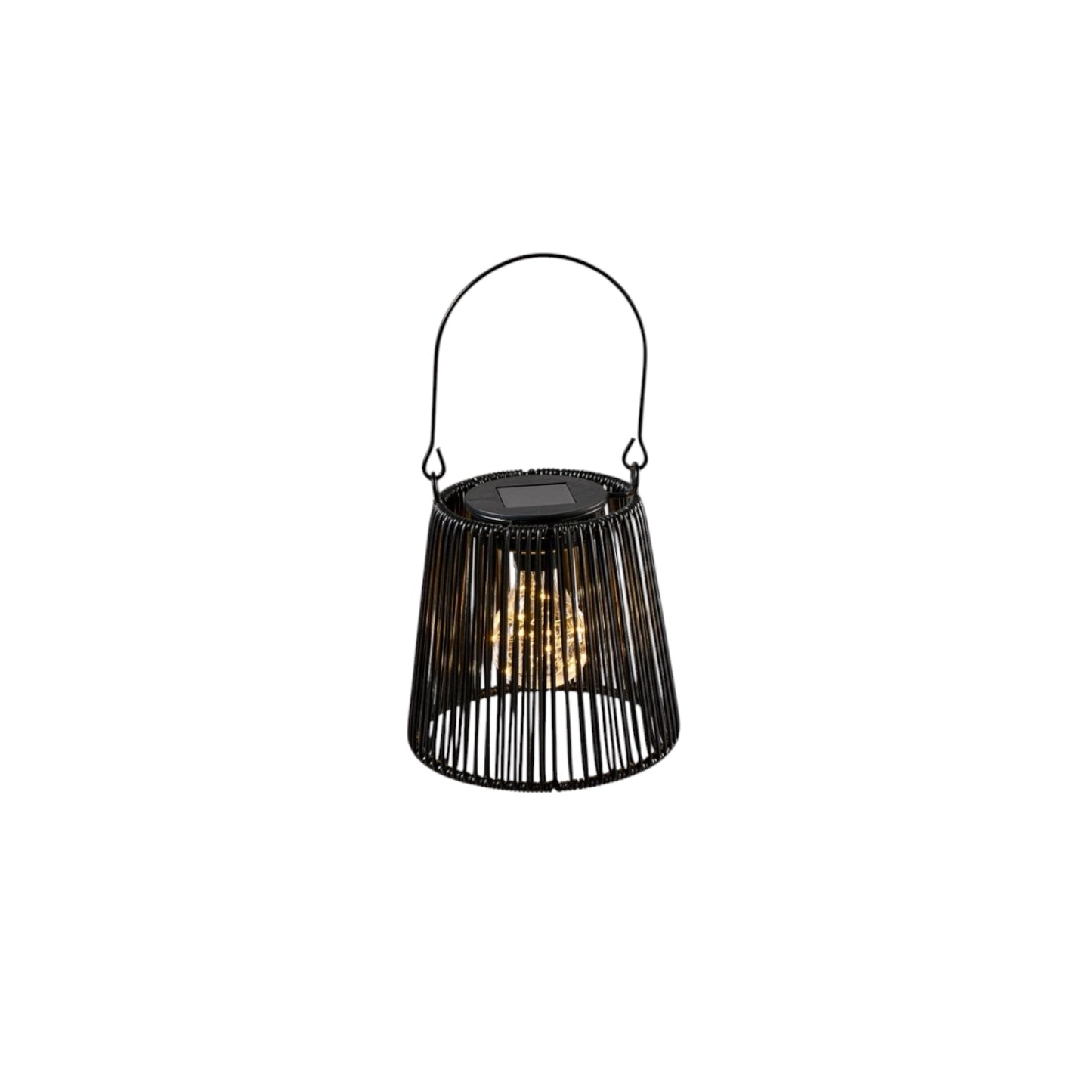 Solar Lampe zum Hängen Schwarz