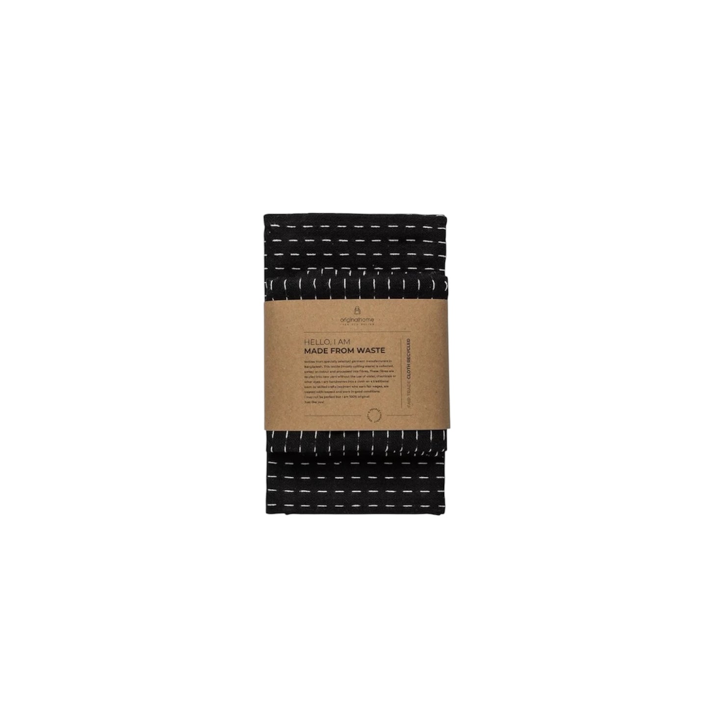 Originalhome Wiederverwend-bares Verpackungstuch (2-er Set) Schwarz