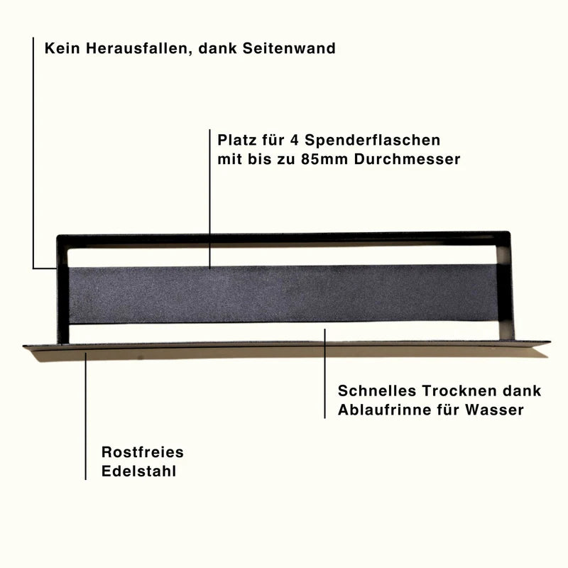 nordesign Duschablage Schwarz