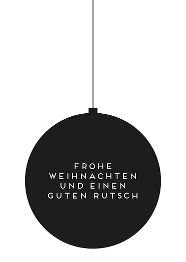 LITNB Postkarte Weihnachten Schwarz