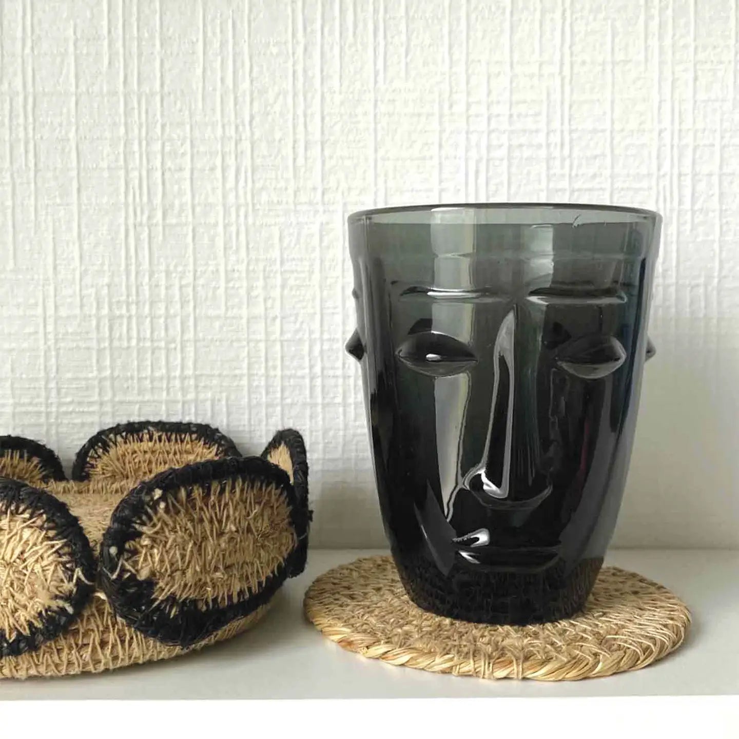 Opjet Paris Glas mit Gesichtsform Schwarz