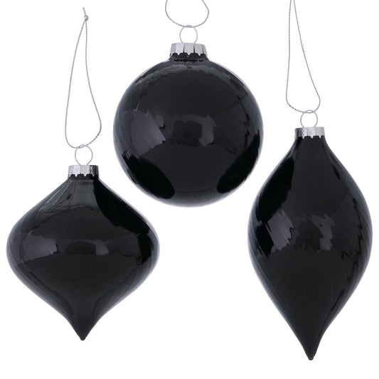 Boltze Weihnachtskugel Skies (3-er Set) Schwarz