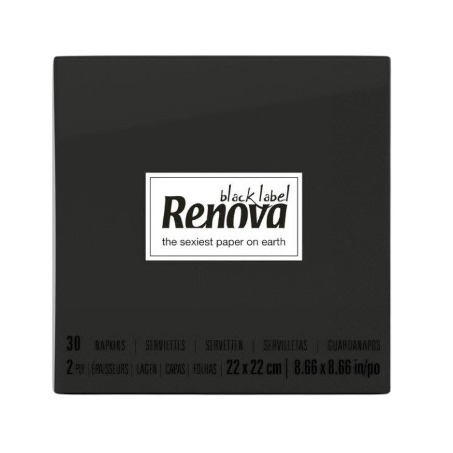 Renova Cocktail Servietten Schwarz