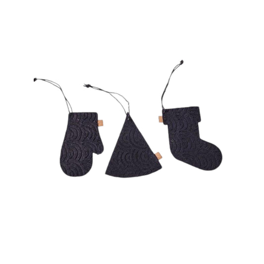 OOhh Xmas Ornamente (12-er Set) Schwarz