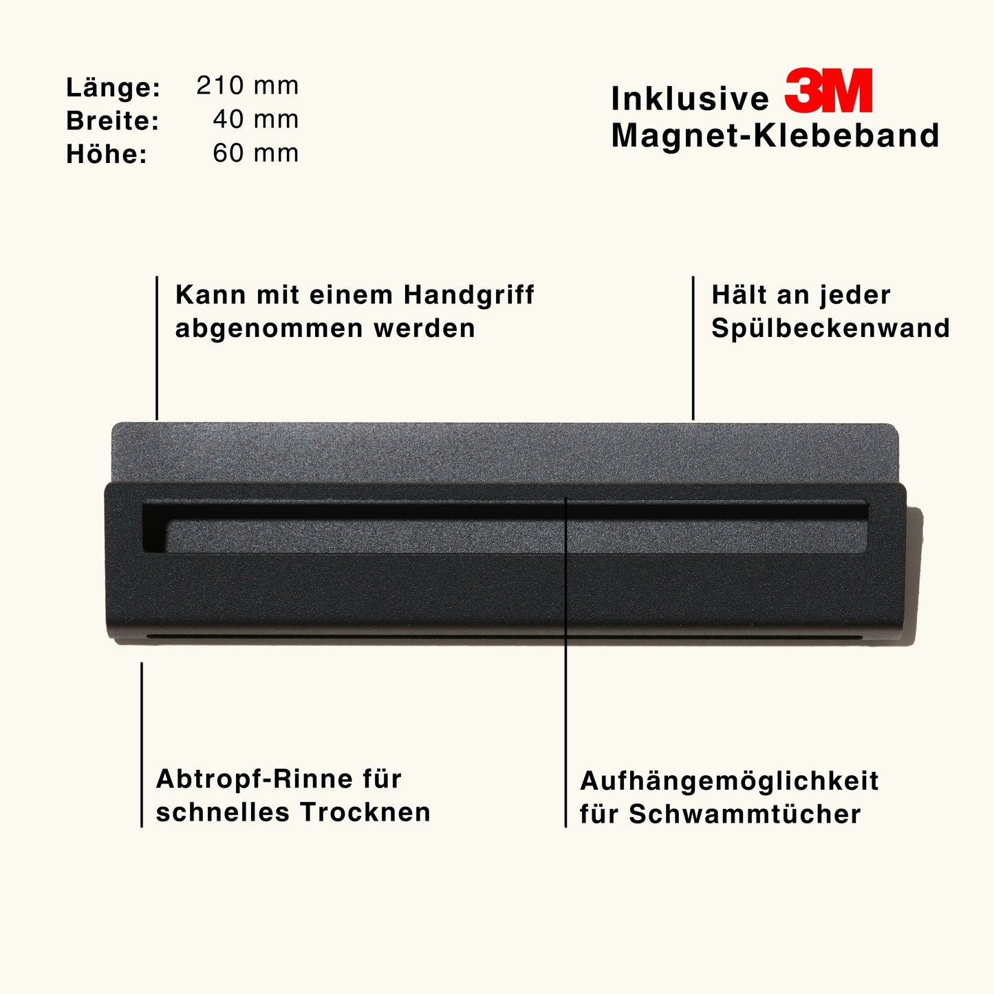 nordesign Metall-Set Küche Schwarz