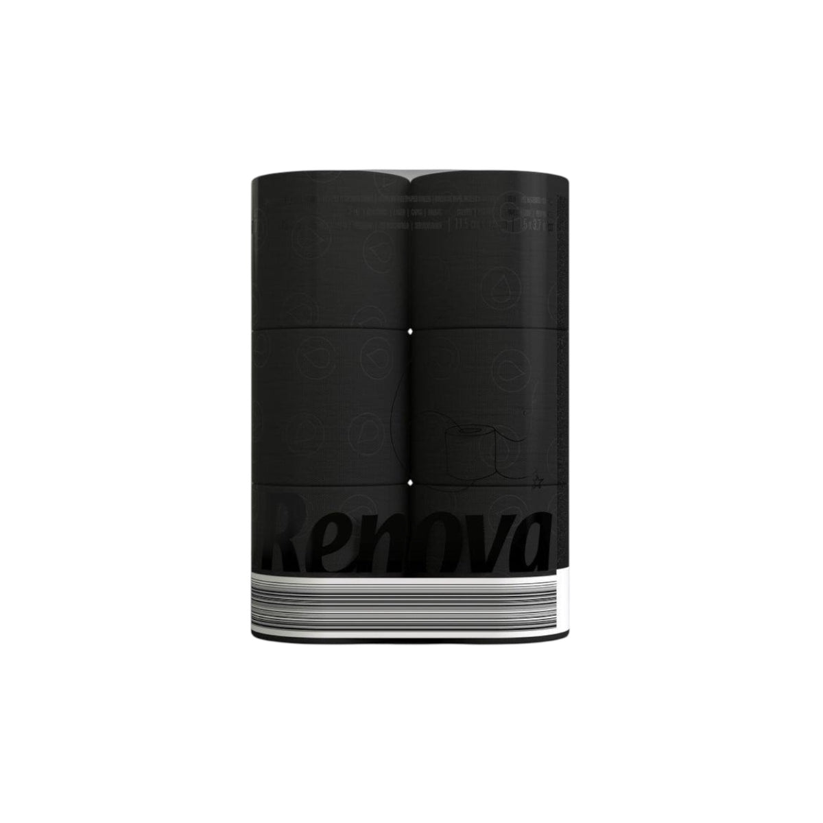 Renova Toilettenpapier (6-er Set) Schwarz –