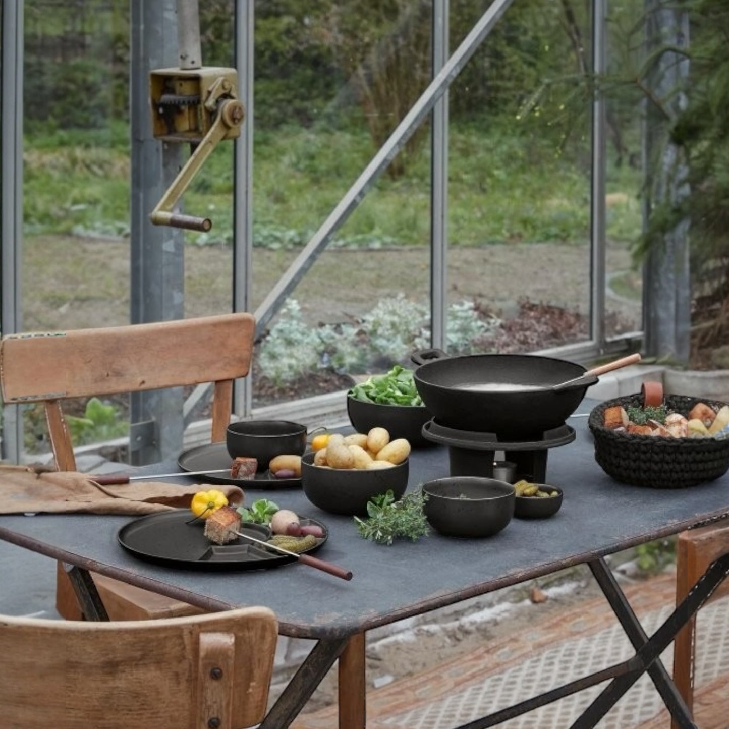 Fondueteller Coppa Kuro Schwarz
