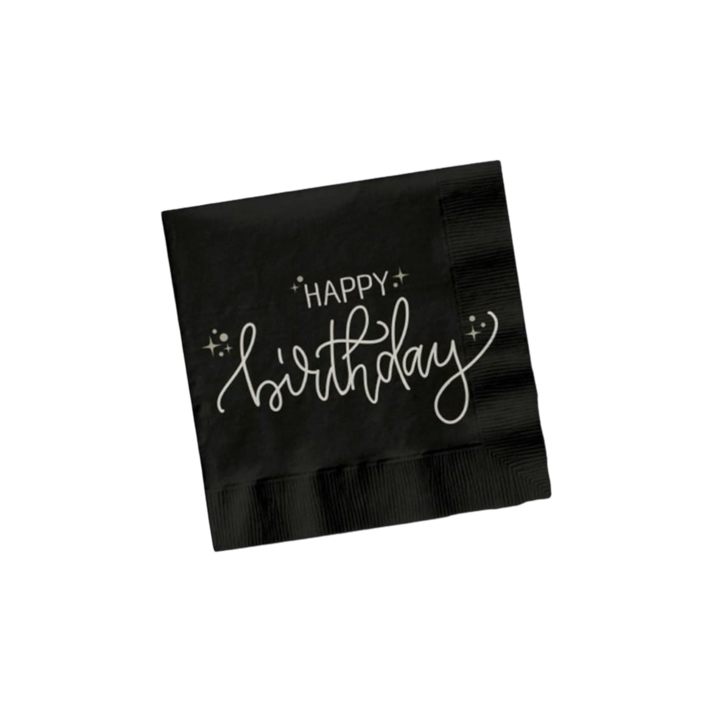 Servietten Happy Birthday Schwarz