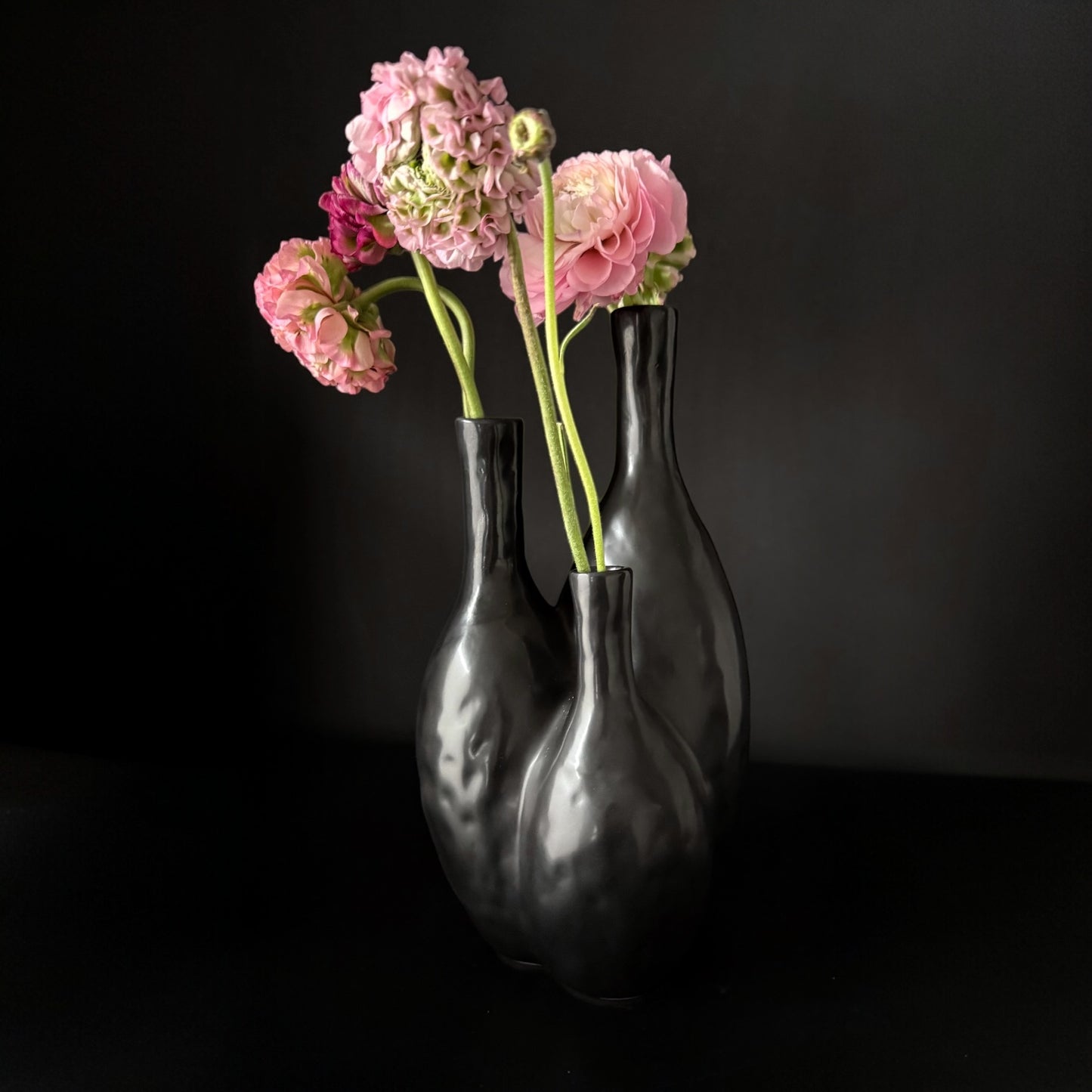 Decostar Vase Koni Schwarz