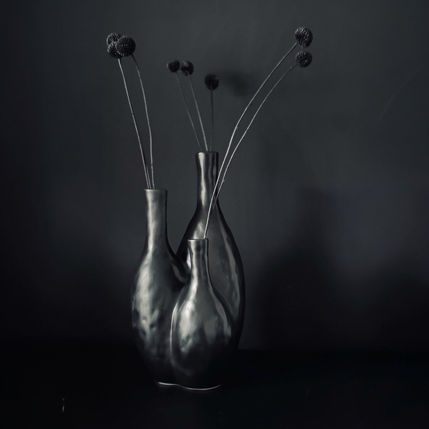 Decostar Vase Koni Schwarz