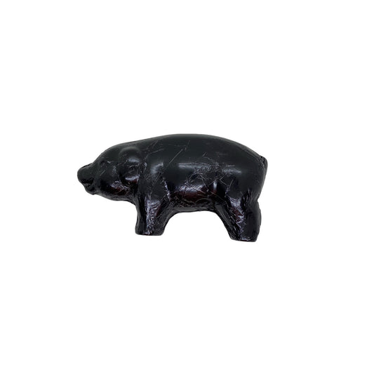 Glücksschwein Stanniol Schwarz