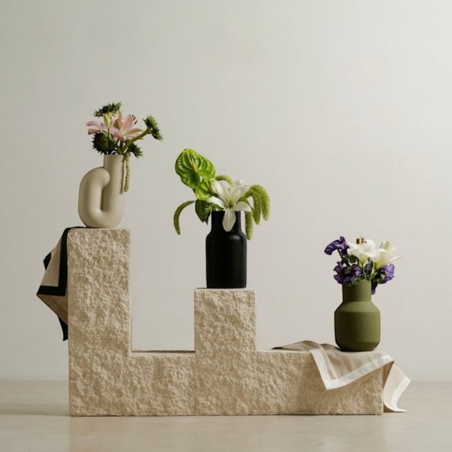 o cactuu Vase Blanc 01 Schwarz
