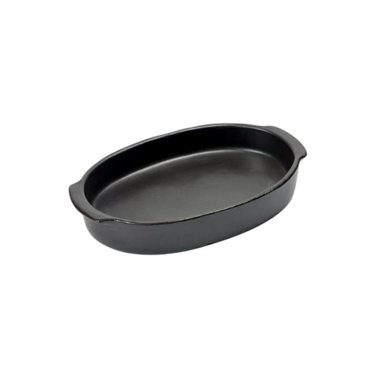 SERAX Auflaufform Oval Schwarz