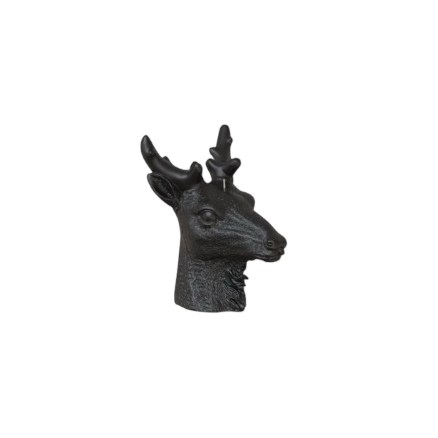 Objektkerze Hirsch matt Schwarz