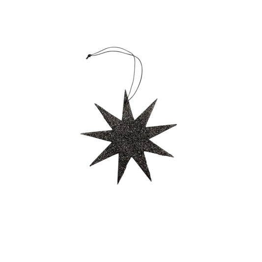 Nordstjerne Anhänger Glitzerstern 9 Schwarz