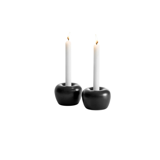 Born in Sweden Kerzenständer Apple S (2-er Set) Schwarz