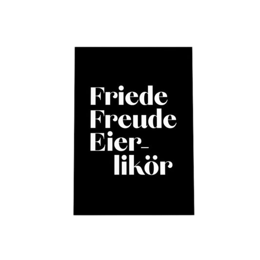 LITNB Postkarte Eierlikör Schwarz