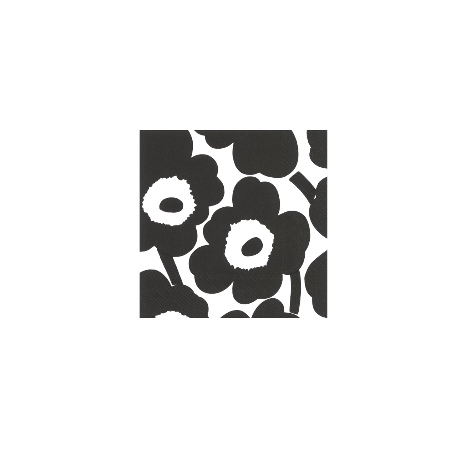 marimekko Cocktail Servietten Unikko Black & White