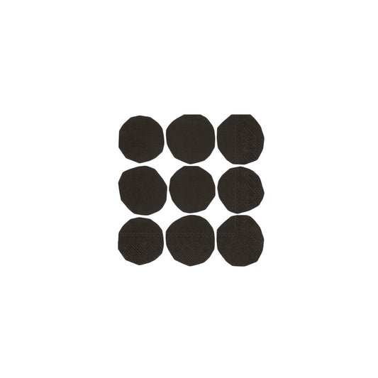 marimekko Cocktail Servietten Kivet Schwarz