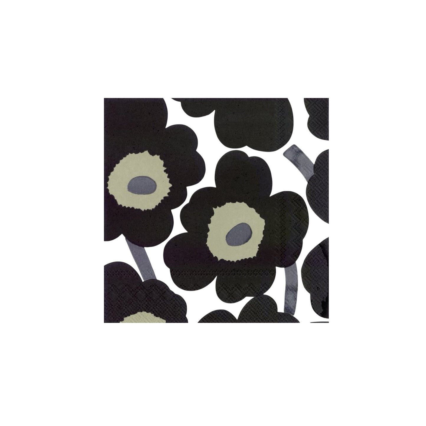 marimekko Lunch Servietten Unikko Schwarz