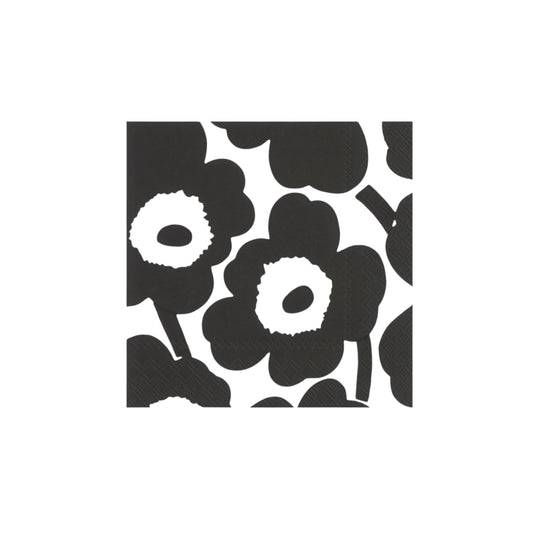 marimekko Lunch Servietten Unikko Black & White
