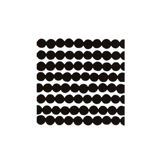 marimekko Lunch Servietten Räsymatto Schwarz