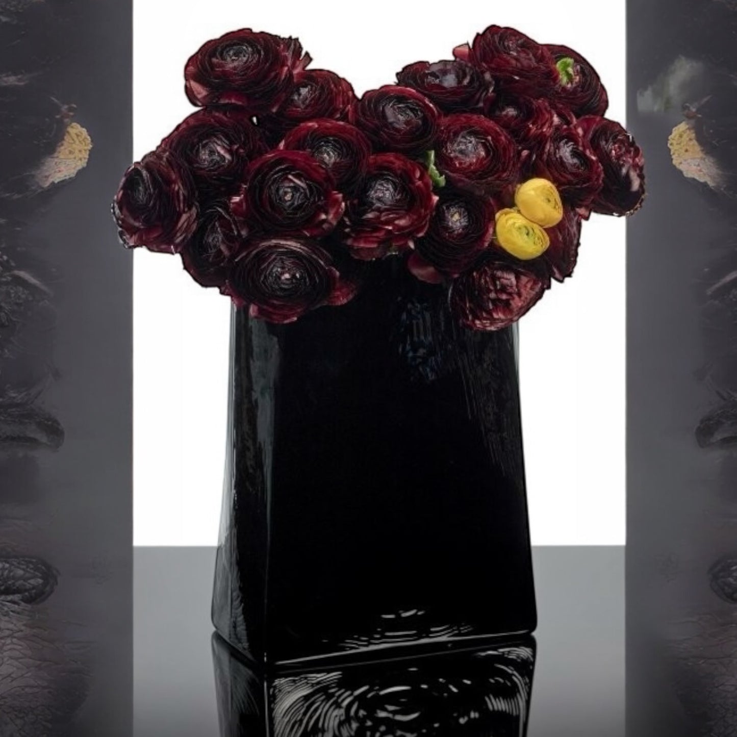 SERAX Vase mit Glasröhrchen 03 Schwarz