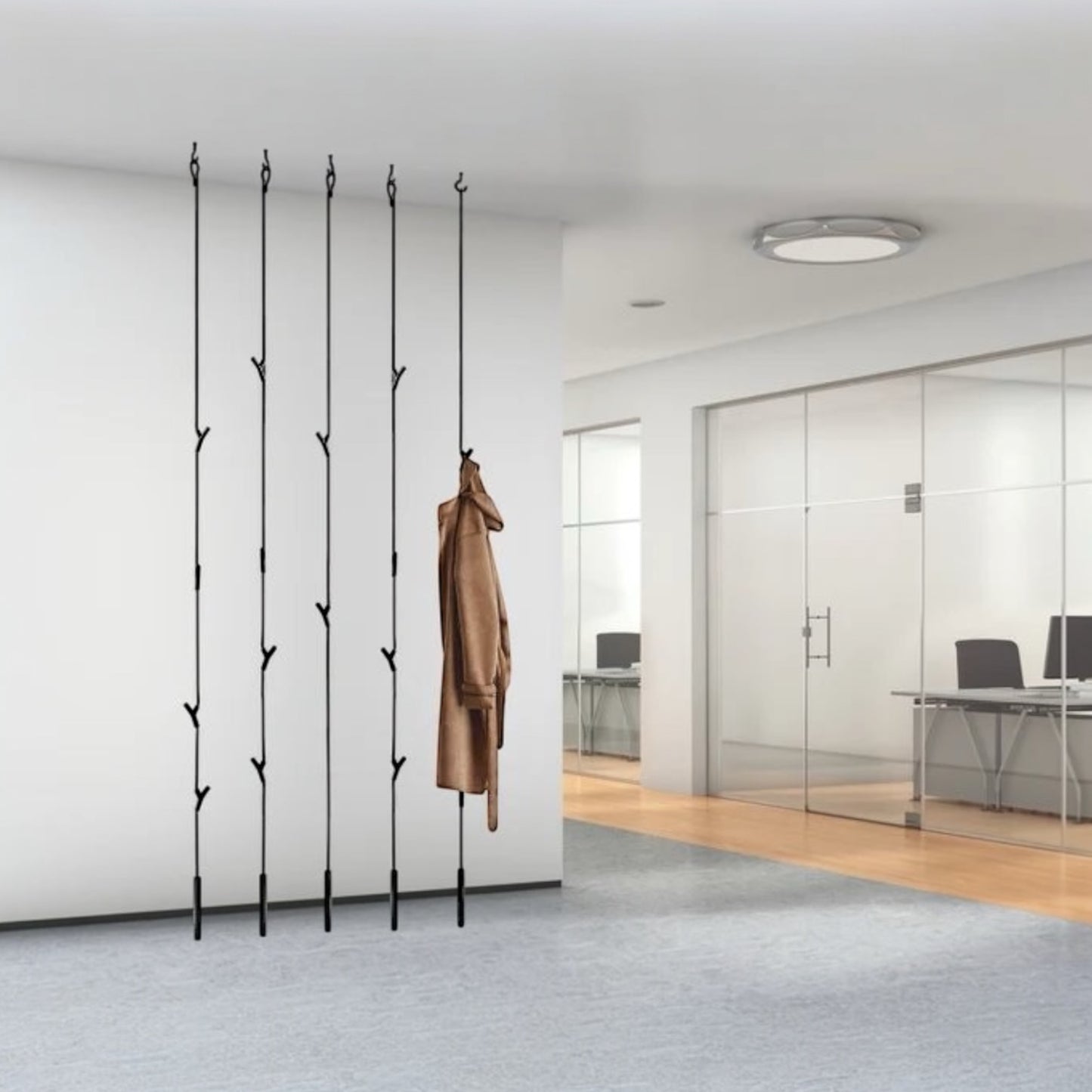 Wardrope Seilgarderobe Schwarz