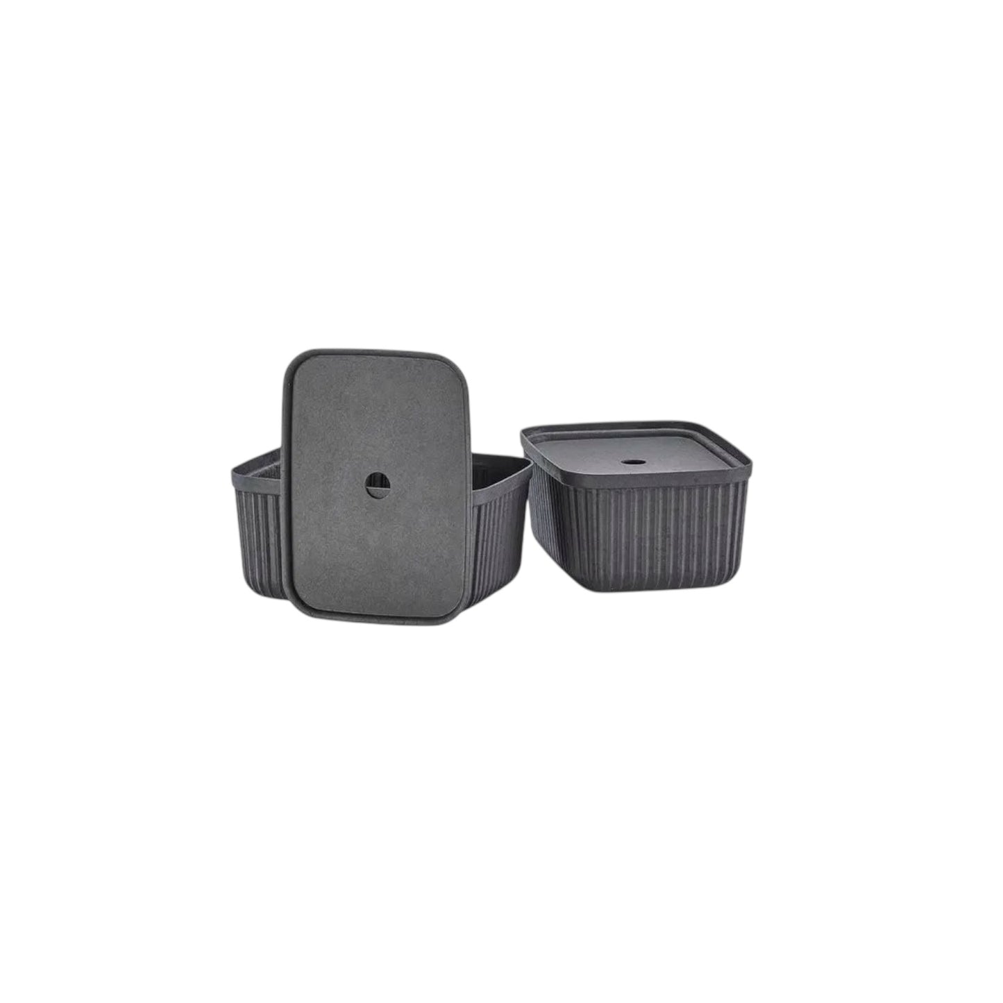 Zone Aufbewahrungs-box (2-er Set) Pulp M Schwarz