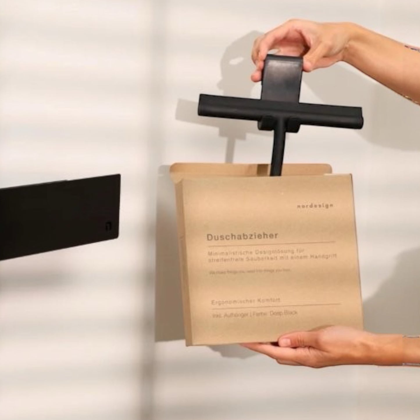nordesign Duschabzieher Schwarz