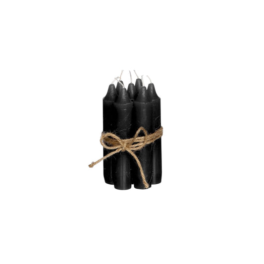 Stabkerze (7-er Set) Schwarz