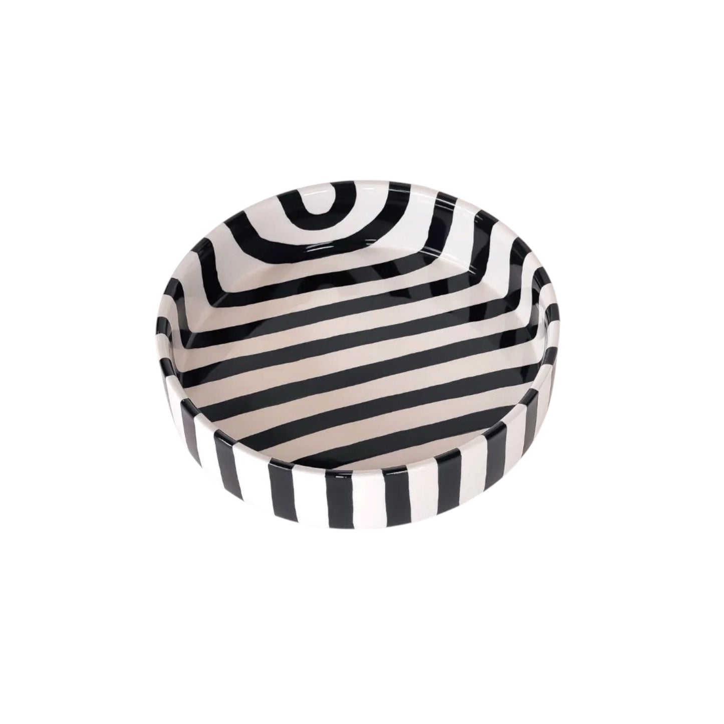 Magazin Minori Schale Stripes L Schwarz