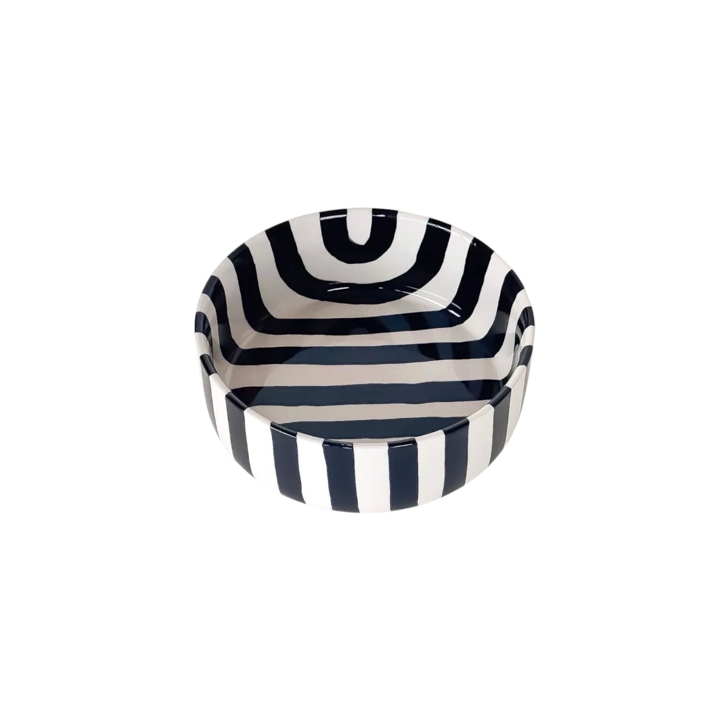 Magazin Minori Schale Stripes M Schwarz