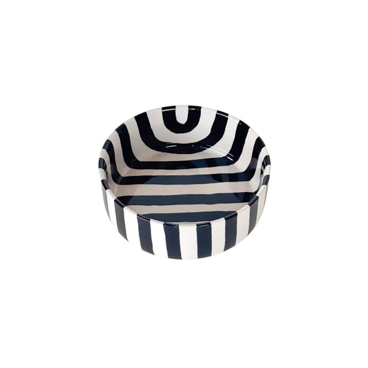 Magazin Minori Schale Stripes M Schwarz