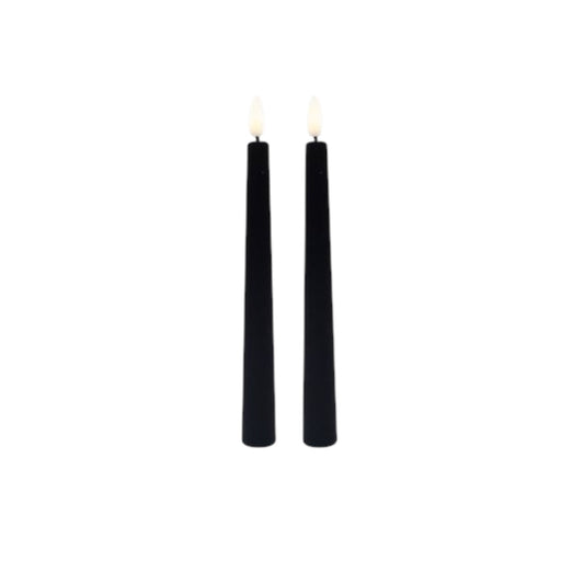 Stabkerze LED Lumière (2-er Set) Schwarz