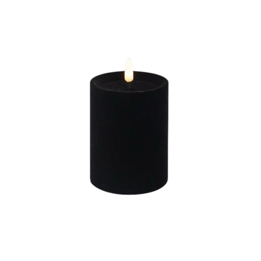 Stumpenkerze LED Lumière I Schwarz