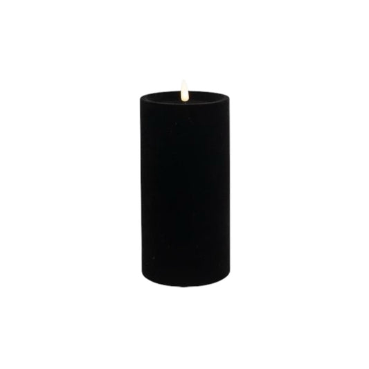 Stumpenkerze LED Lumière III Schwarz