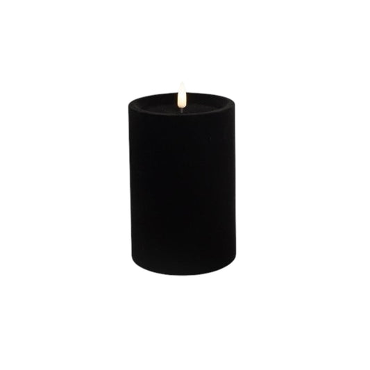 Stumpenkerze LED Lumière II Schwarz