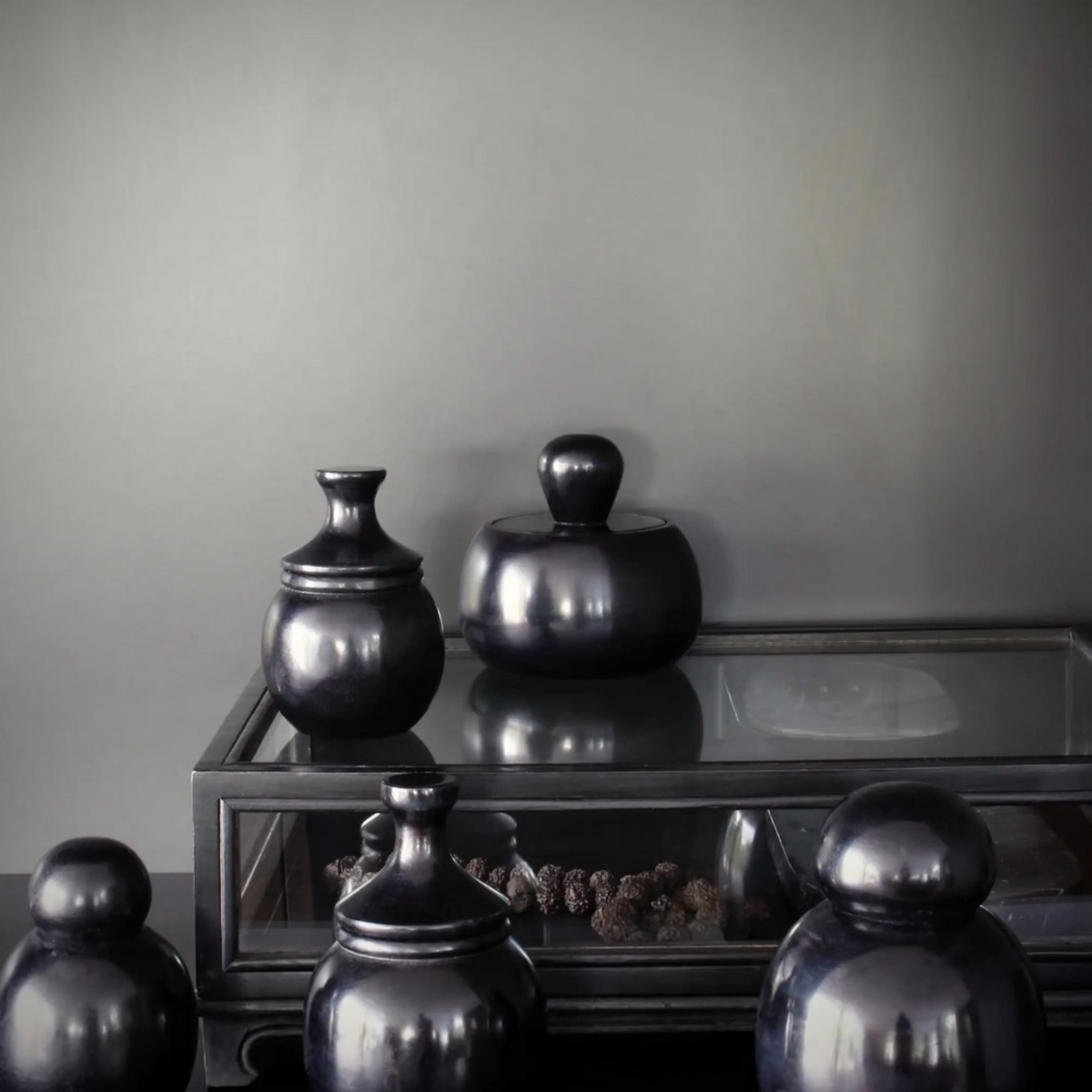 Nordstjerne Marblelous Glas III mit Deckel Schwarz